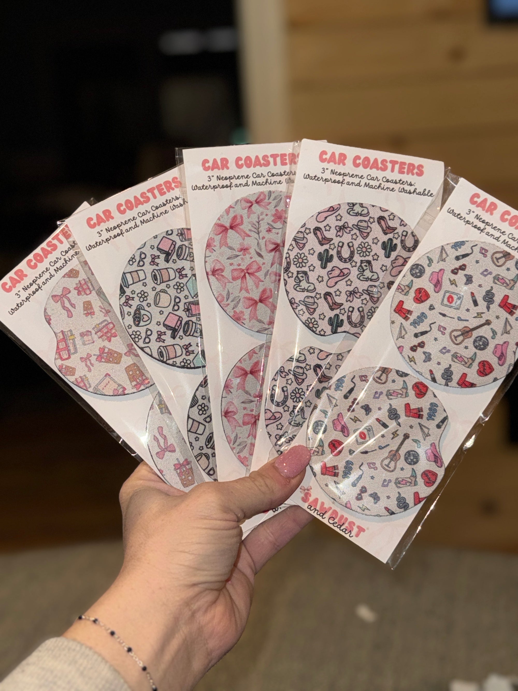 Cozy Reader Car Coasters