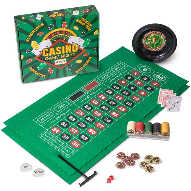Casino Game Night: 4 Games in 1