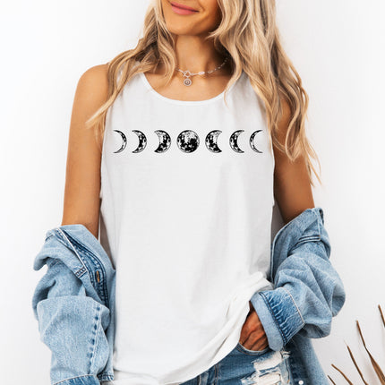 Moon Phase Summer Hiking Camping Vacation Nature Comfort Colors Tank Top