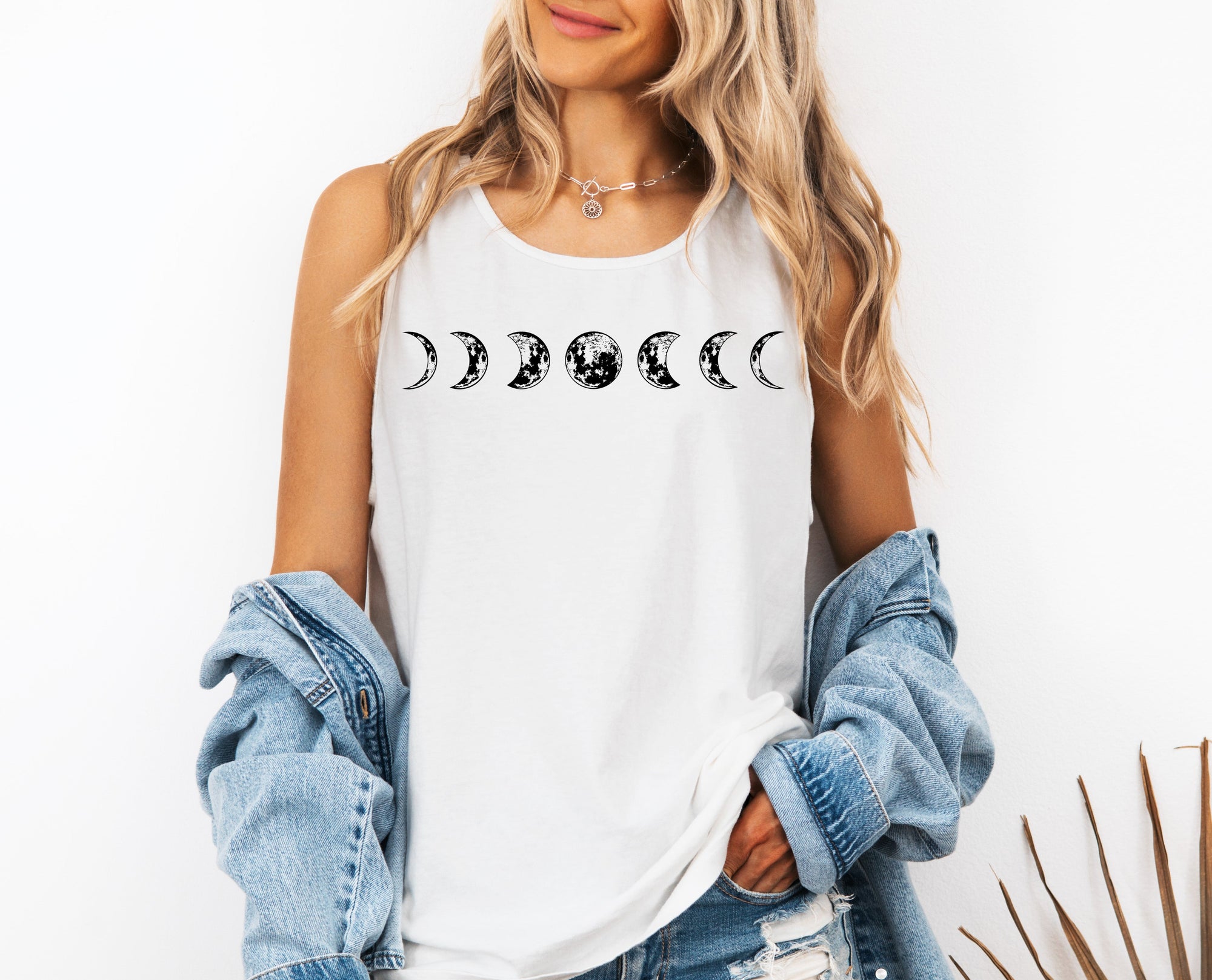 Moon Phase Summer Hiking Camping Vacation Nature Comfort Colors Tank Top