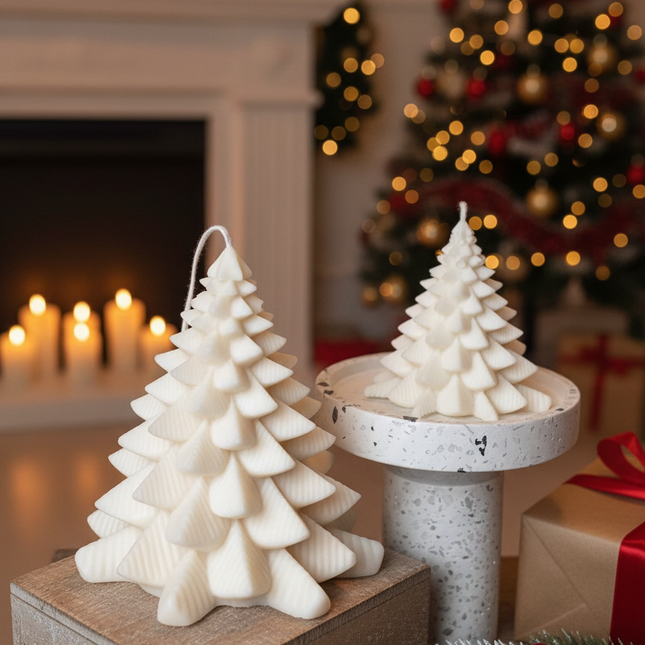 Christmas Fir Tree Candles - Festive Holiday Decor for Your Home