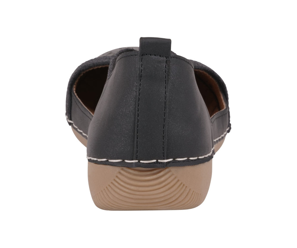 Women's Genny Black Perforated Casual Flats