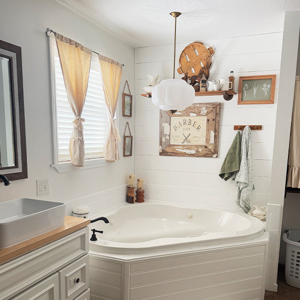 Handcrafted Bulbous Milk Glass Pendant