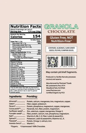Granola - Chocolate (Grain-free, gluten-free with neither added sugar nor sweeteners)