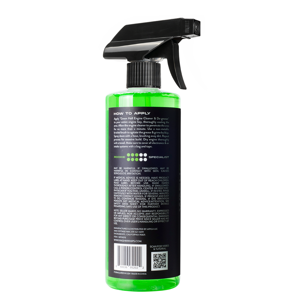 WASH&WHIPS Green Hell Engine Cleaner & Degreaser