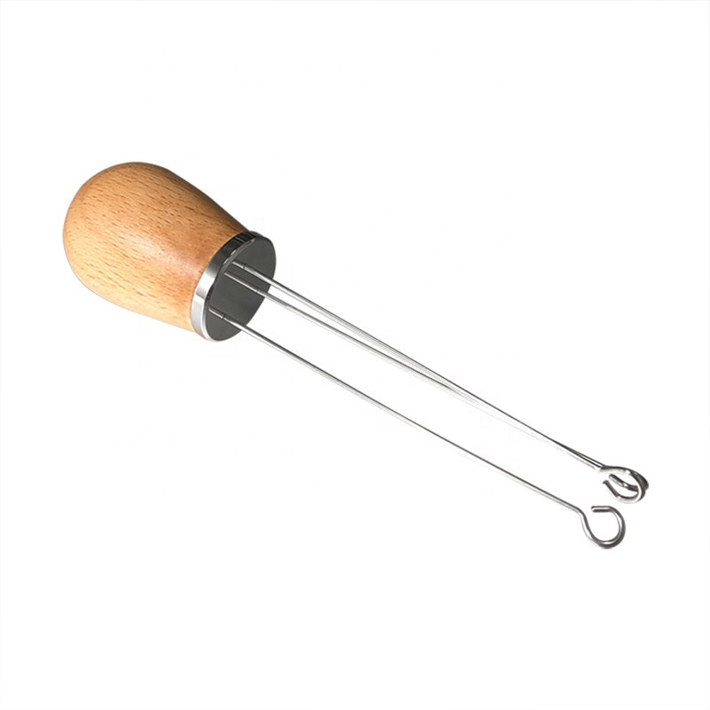 Solid Wood Handle Stainless Steel Espresso Coffee Stirrer