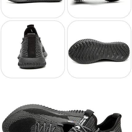 SUADEX Indestructible Steel Toe Shoes Comfortable Lightweight Work Safety Sneakers