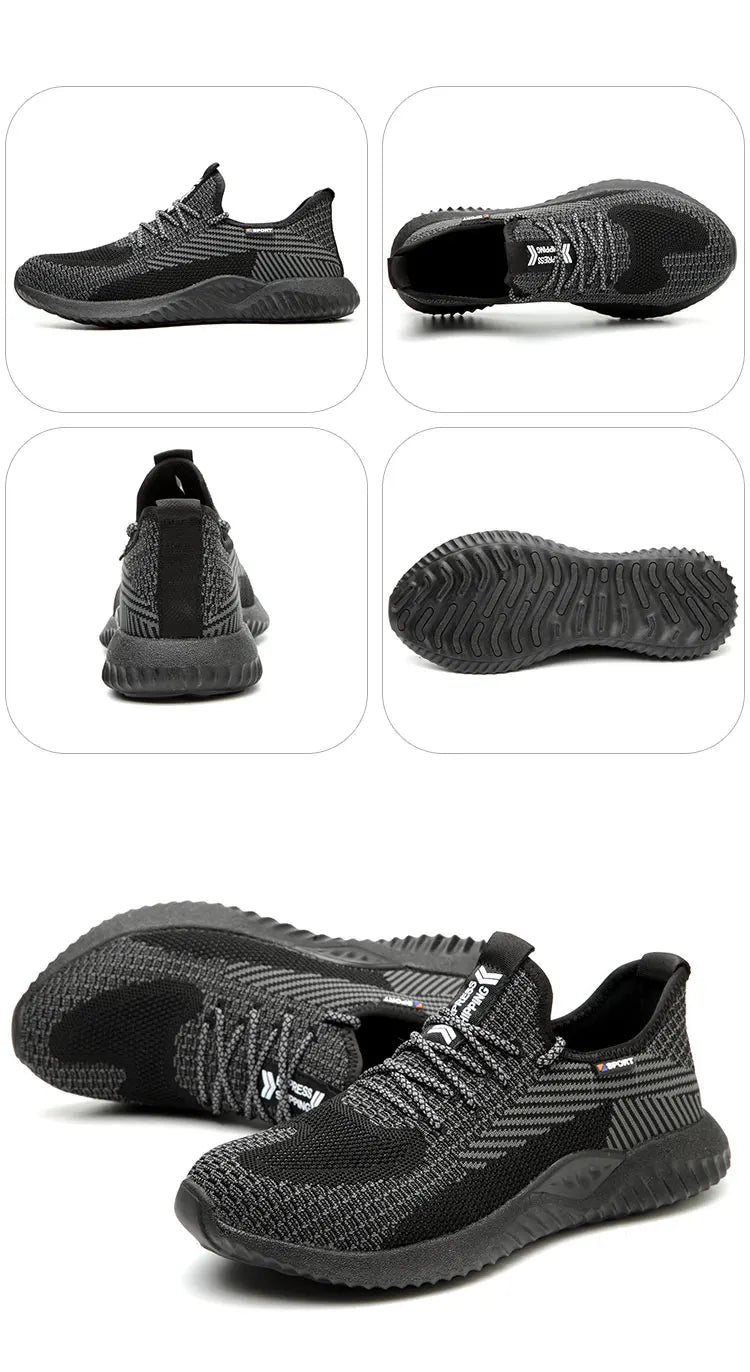 SUADEX Indestructible Steel Toe Shoes Comfortable Lightweight Work Safety Sneakers