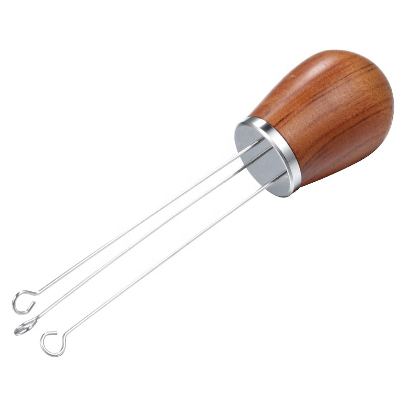 Solid Wood Handle Stainless Steel Espresso Coffee Stirrer