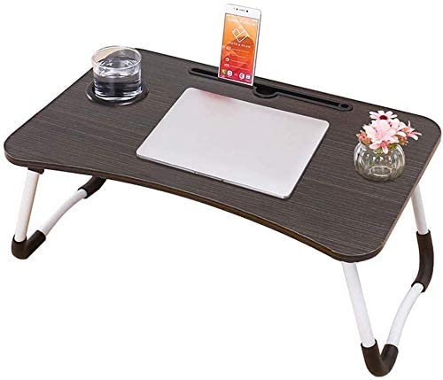 Portable Laptop or Reading Holder with Cup Slot & Foldable Legs