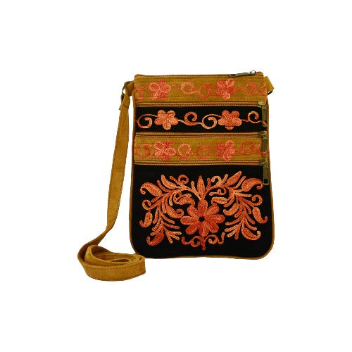 Peach Blossom Floral Crossbody Bag – Stylish & Functional Cowgirl Accessory