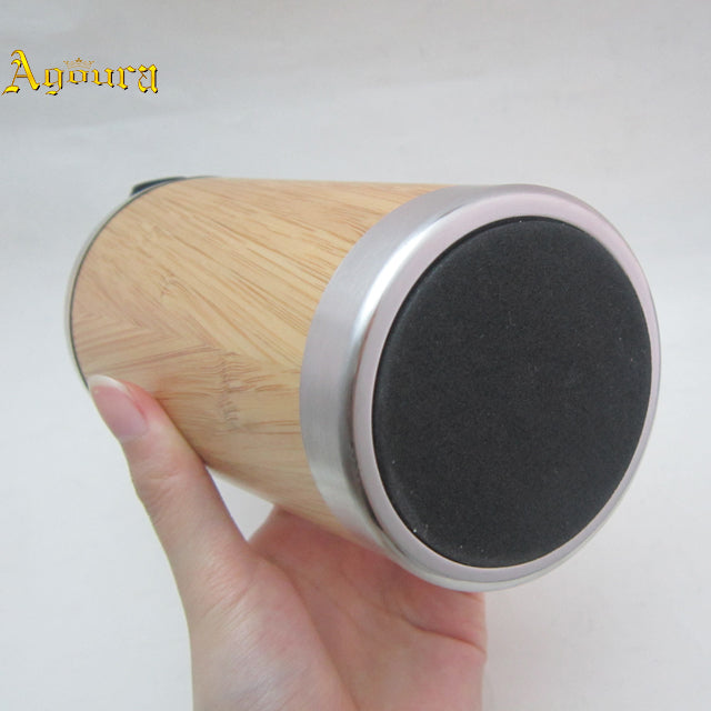 Stainless Steel Bamboo Travel Coffee Mugs