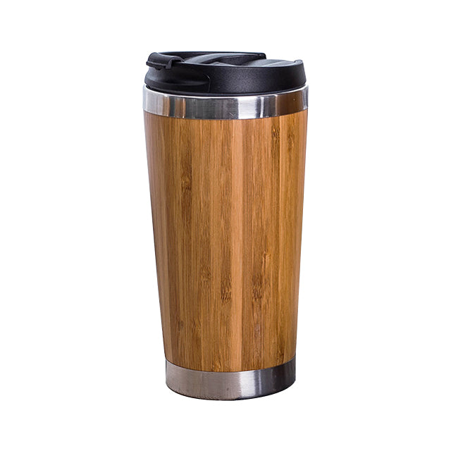 Stainless Steel Bamboo Travel Coffee Mugs
