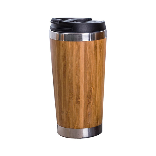 Stainless Steel Bamboo Travel Coffee Mugs