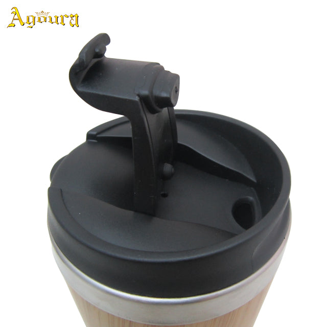 Stainless Steel Bamboo Travel Coffee Mugs