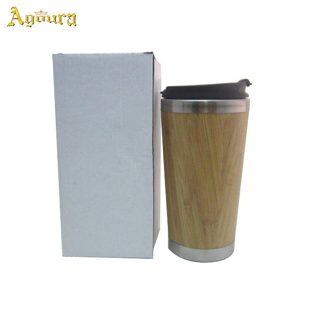 Stainless Steel Bamboo Travel Coffee Mugs