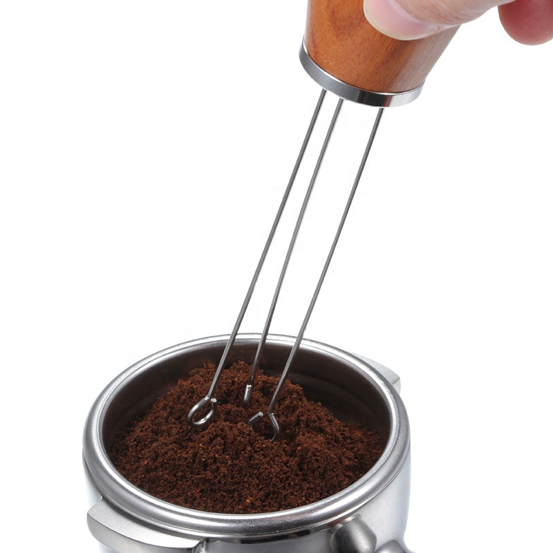 Solid Wood Handle Stainless Steel Espresso Coffee Stirrer