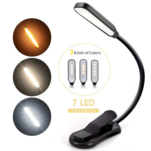 Flexible Easy Clip Lamp Read Night Reading Lamp in Bed