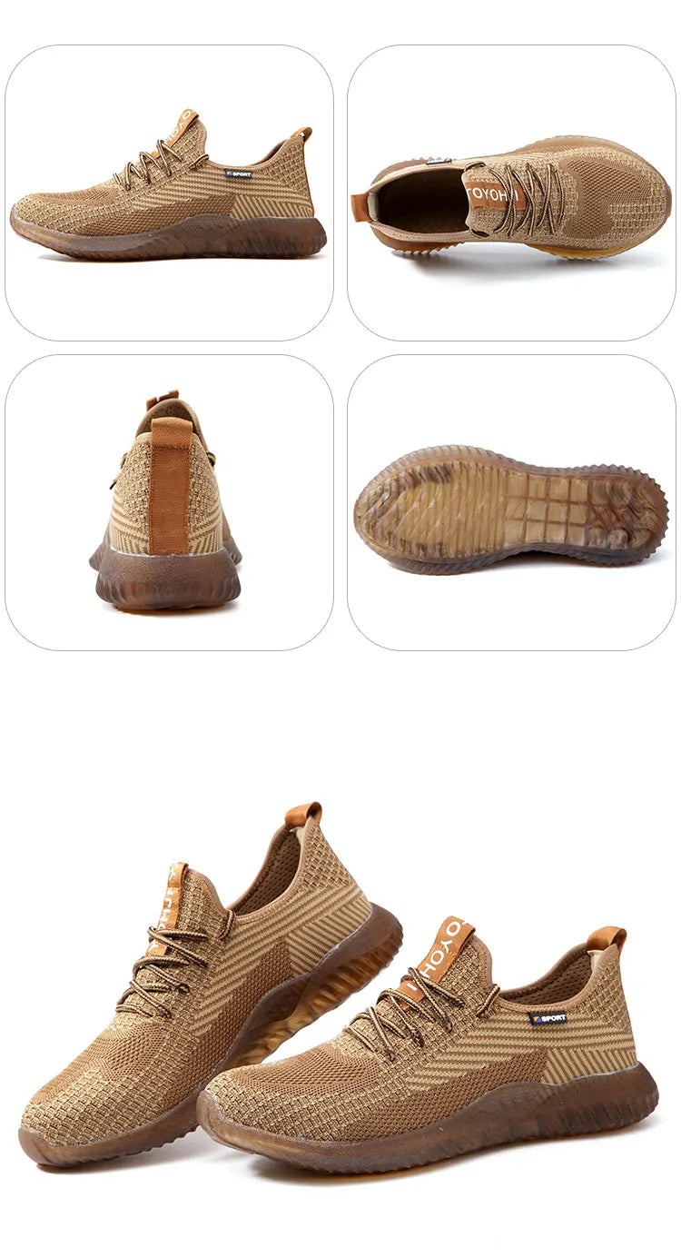 SUADEX Indestructible Steel Toe Shoes Comfortable Lightweight Work Safety Sneakers