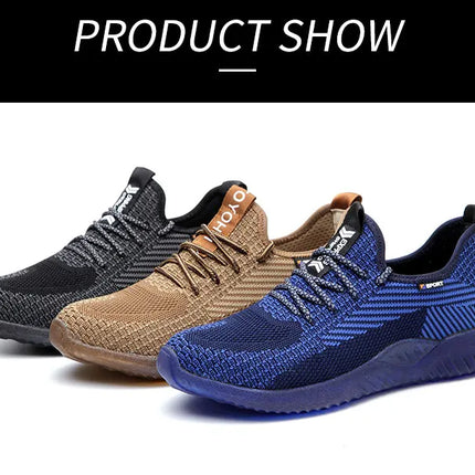 SUADEX Indestructible Steel Toe Shoes Comfortable Lightweight Work Safety Sneakers