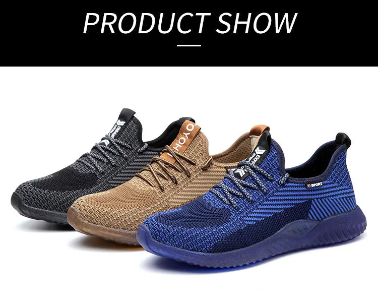 SUADEX Indestructible Steel Toe Shoes Comfortable Lightweight Work Safety Sneakers