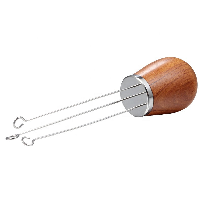 Solid Wood Handle Stainless Steel Espresso Coffee Stirrer