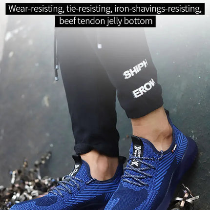 SUADEX Indestructible Steel Toe Shoes Comfortable Lightweight Work Safety Sneakers
