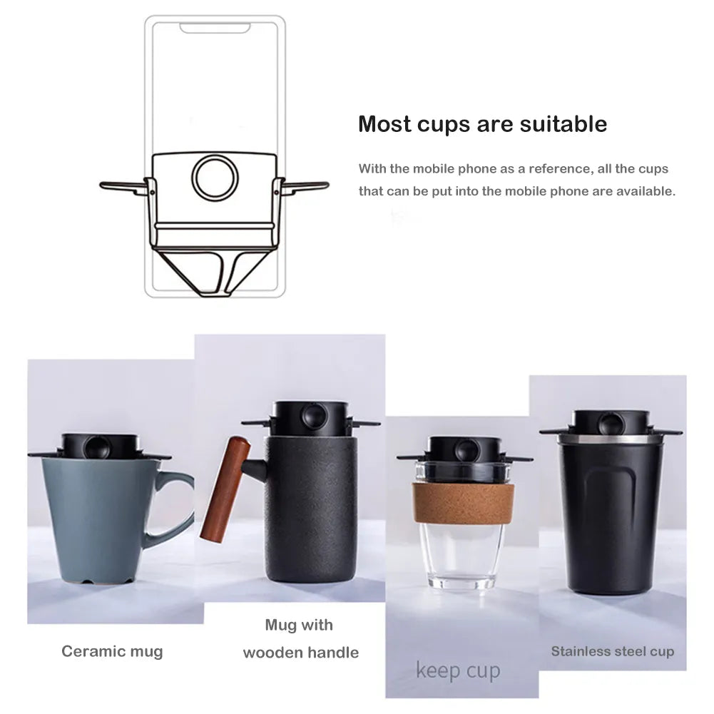 Foldable Portable Coffee/Tea Filter Stainless Steel