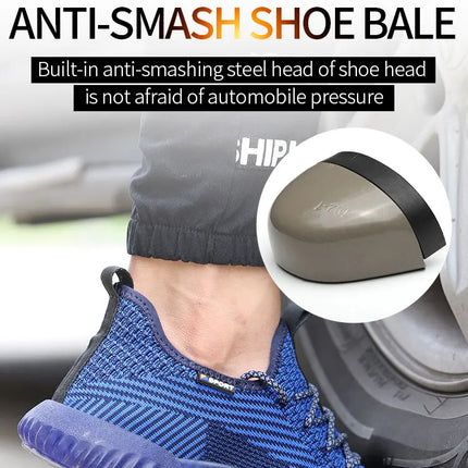 SUADEX Indestructible Steel Toe Shoes Comfortable Lightweight Work Safety Sneakers