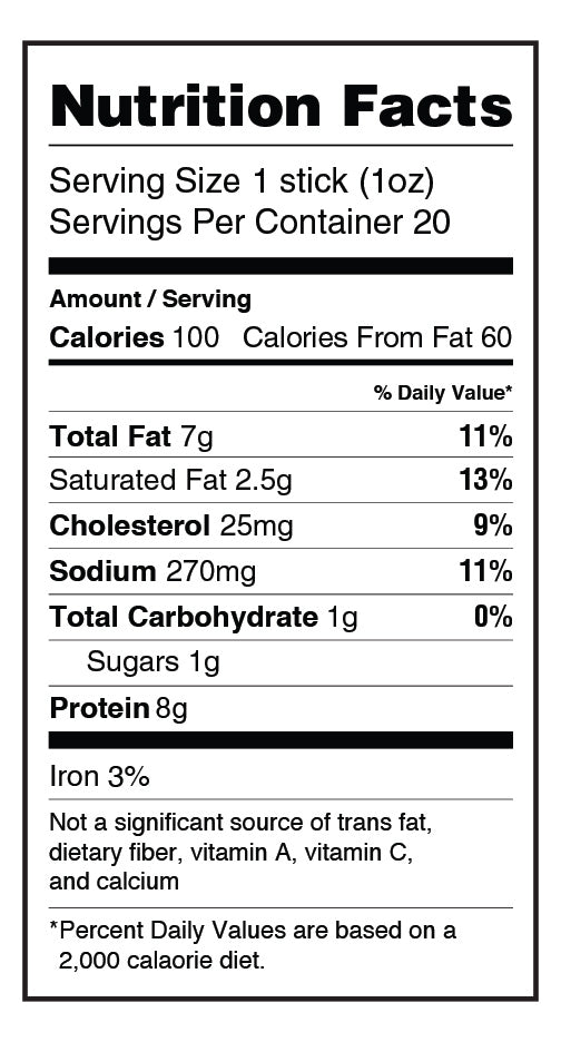 Hickory Flavor Snack Sticks - 20 count