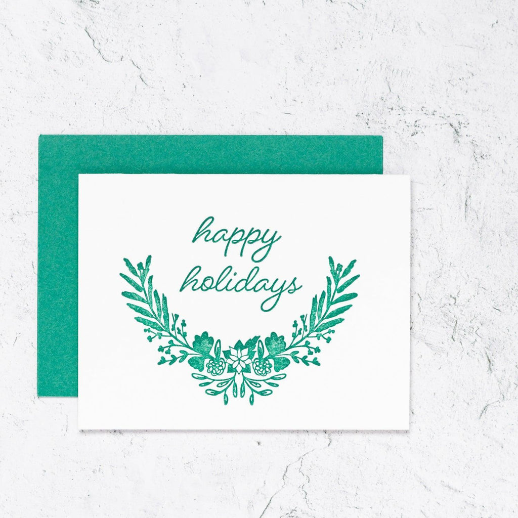 Happy Holidays Half Wreath