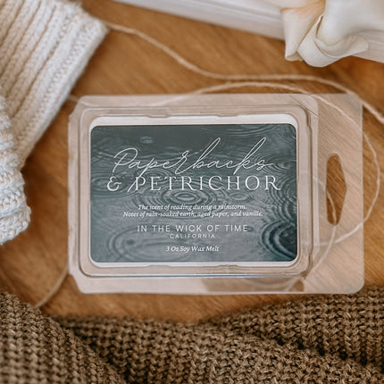 Paperbacks & Petrichor Wax Melt