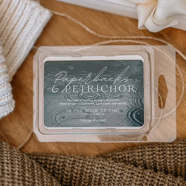 Paperbacks & Petrichor Wax Melt