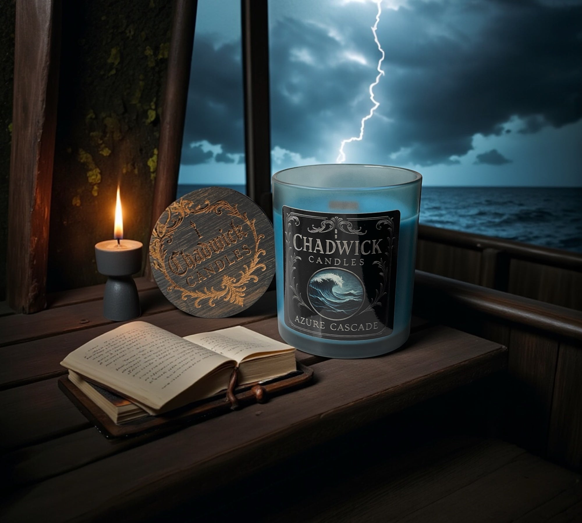 Azure Cascade Candle