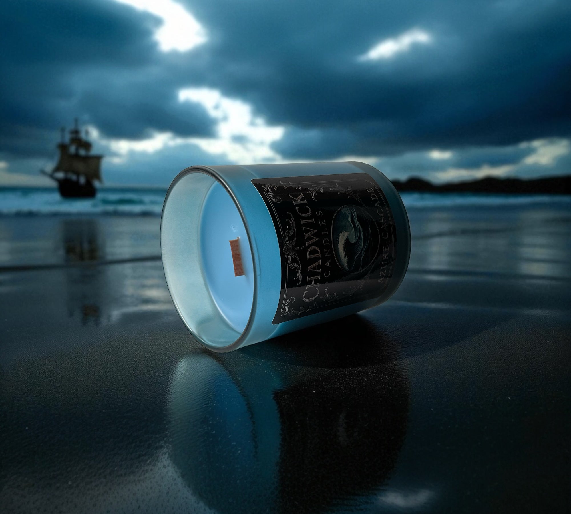Azure Cascade Candle