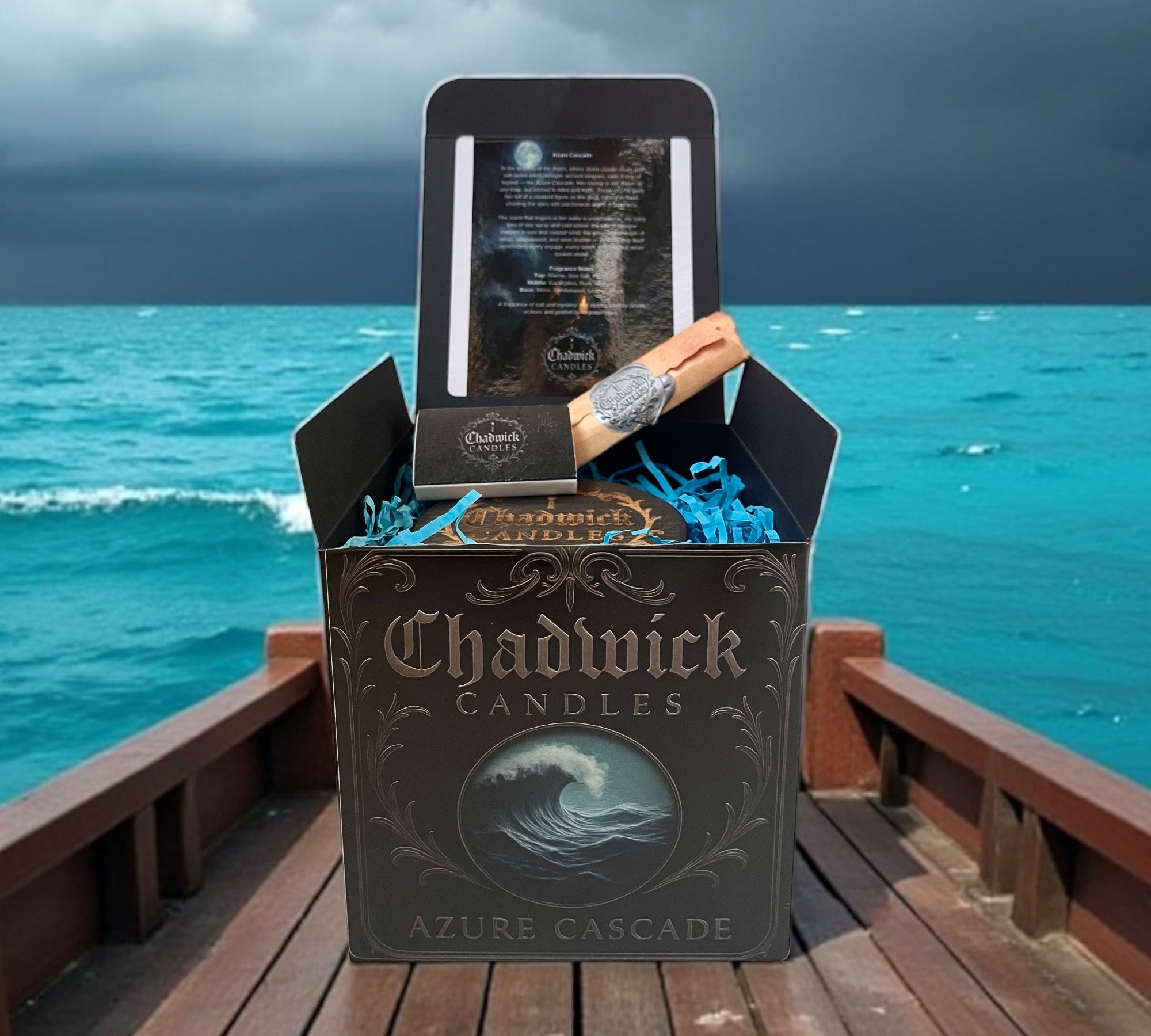 Azure Cascade Candle
