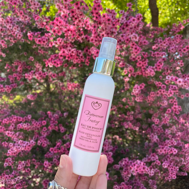 Buttercream Frosting Eau de Pooch Pet Fragrance and Hair Detangler Spray