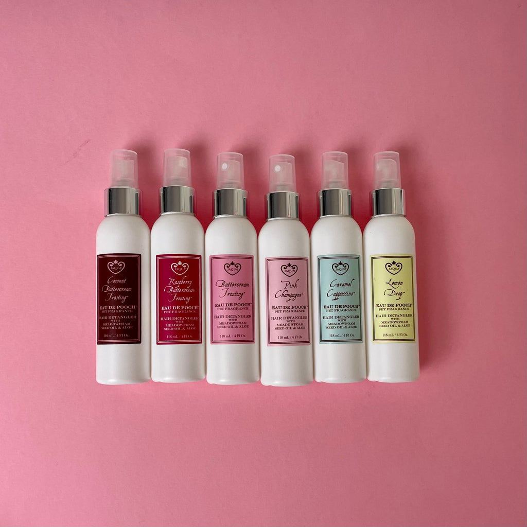 Raspberry Buttercream Frosting Eau de Pooch Pet Fragrance and Hair Detangler Spray
