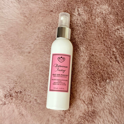 Buttercream Frosting Eau de Pooch Pet Fragrance and Hair Detangler Spray