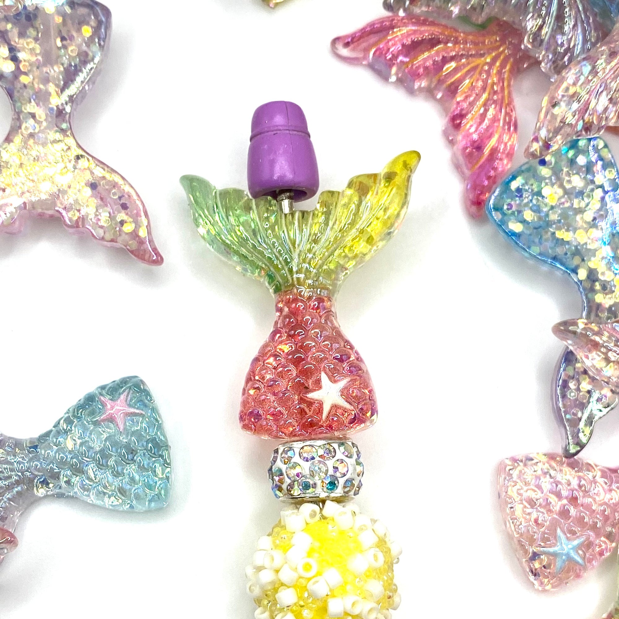 Mermaid At Heart Acrylic Beads