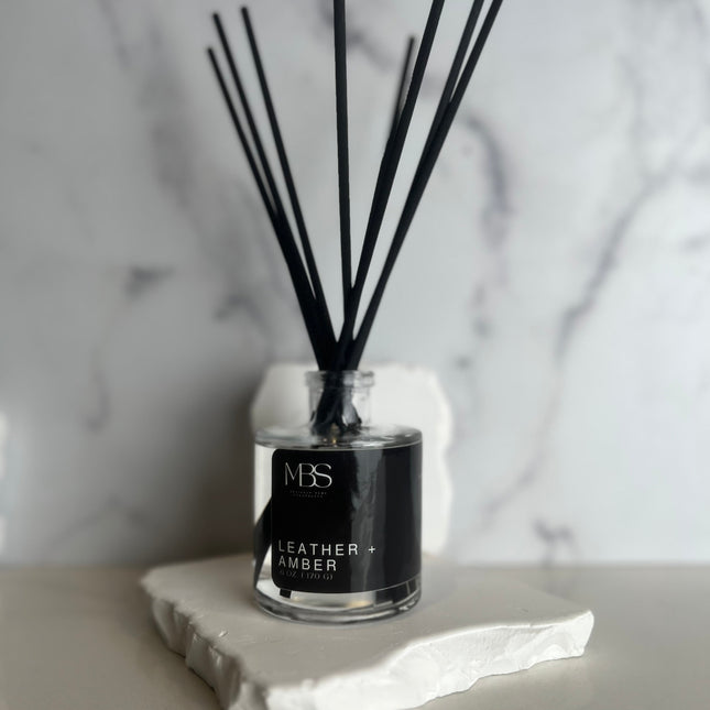 Leather + Amber | Reed Diffuser