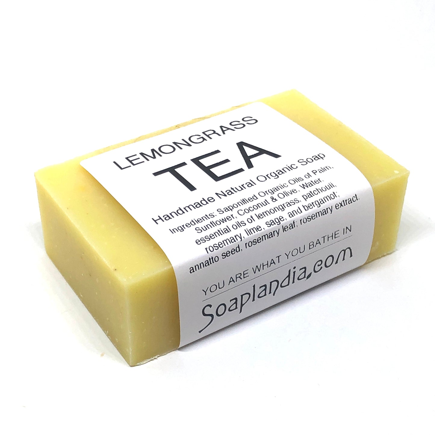 Soaplandia Soap Store Lemongrass Tea Bar Soap, Organic