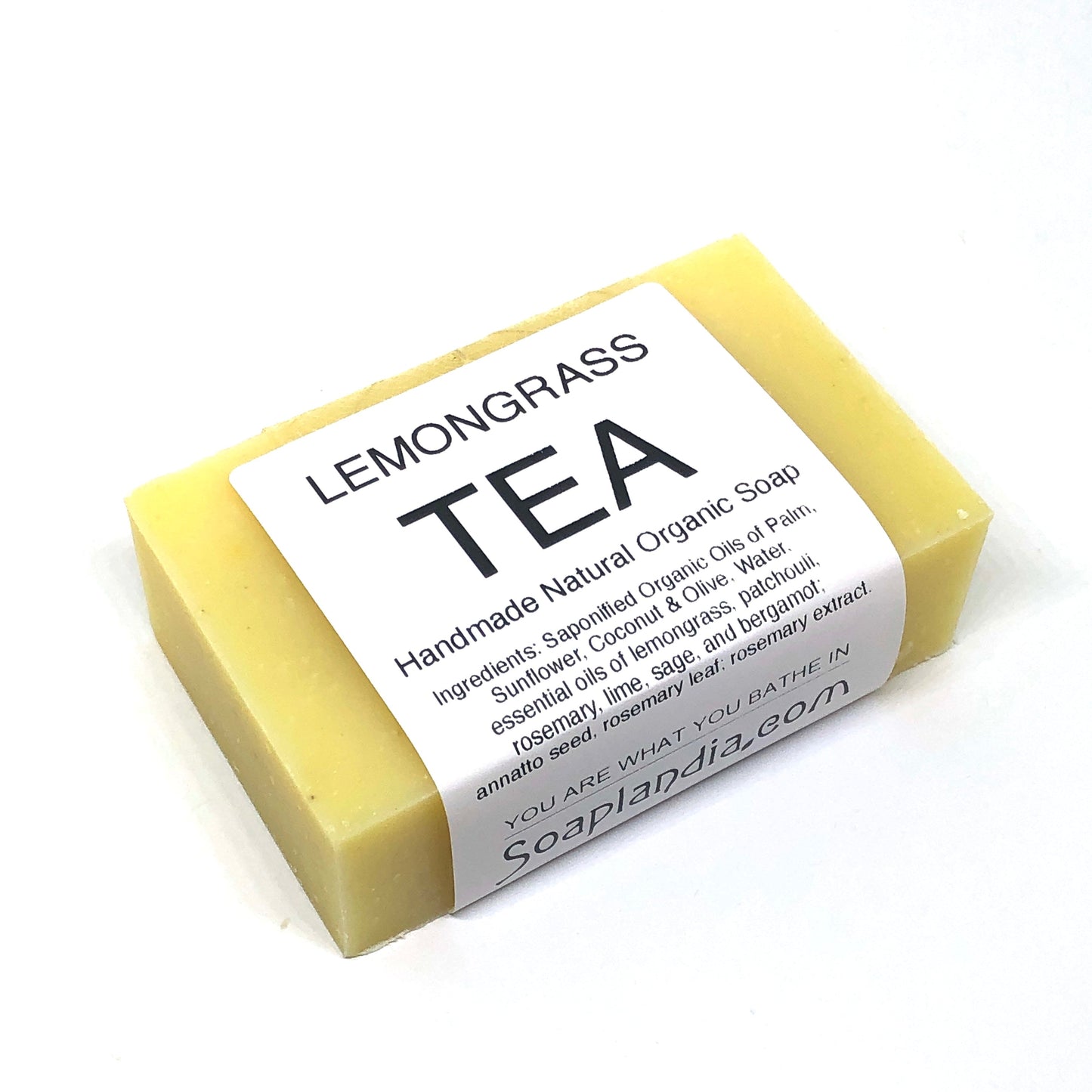 Soaplandia Soap Store Lemongrass Tea Bar Soap, Organic