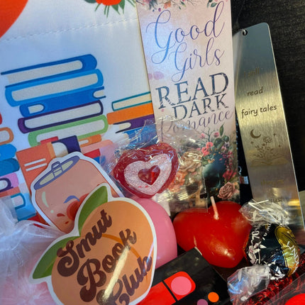 Valentines gift bundle - combines spa gift basket with dark romance book box
