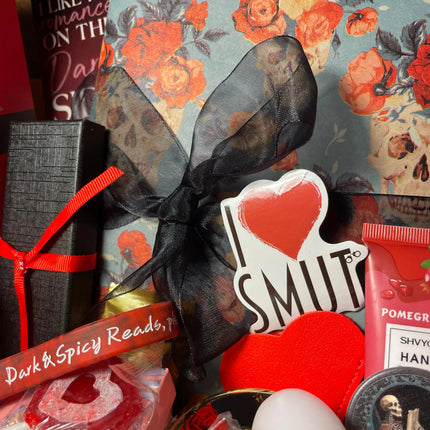 Valentines gift bundle - combines spa gift basket with dark romance book box