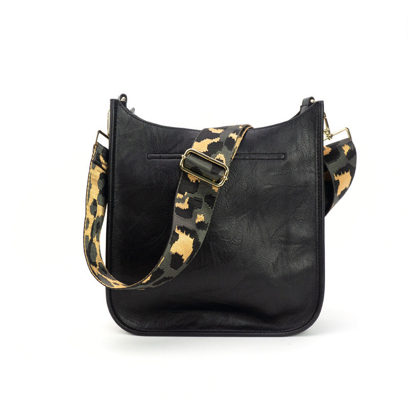 The Sailor | Zippered Crossbody Bag (Black) - Pick Your Strap