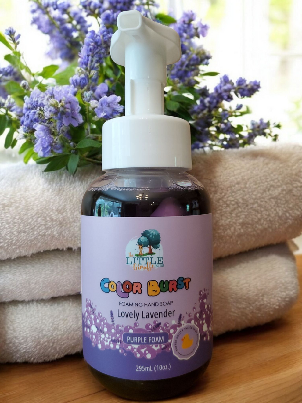 Non-toxic Colorful Foaming Hand Soap. Purple Foam Lavender Scented
