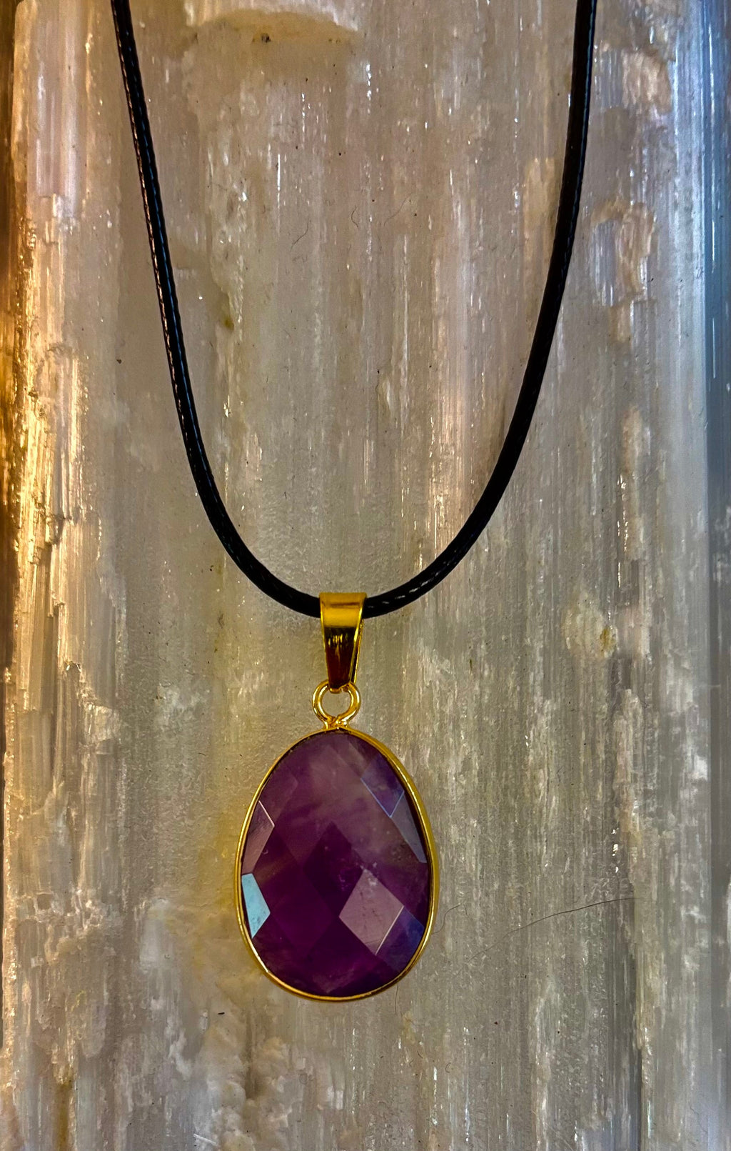 Crystal Drop Necklace – 1 inch Teardrop Pendant (Made in Australia)