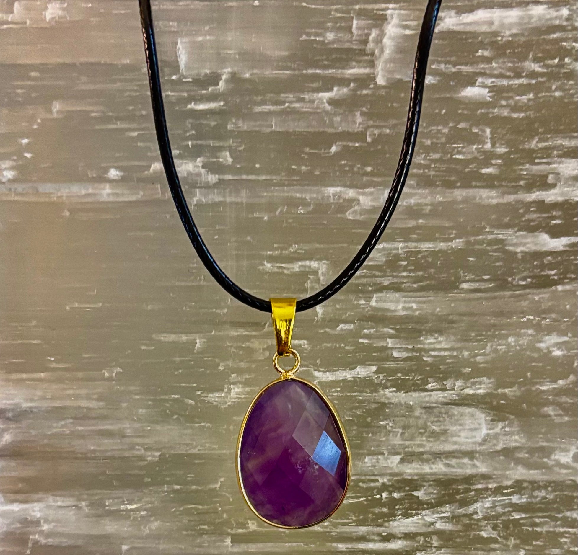 Crystal Drop Necklace – 1 inch Teardrop Pendant (Made in Australia)