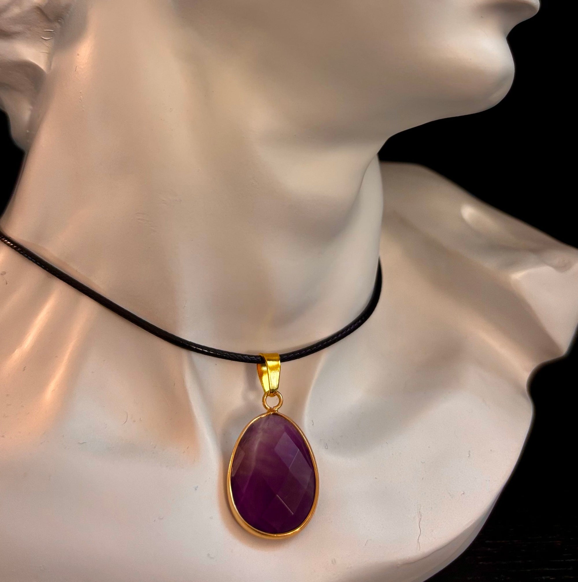 Crystal Drop Necklace – 1 inch Teardrop Pendant (Made in Australia)